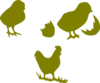 Chick Sihouettes Clip Art
